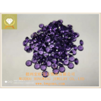 圓形10紫紅玻璃 梧州宏旺寶石廠家批發首飾飾品裸石配件