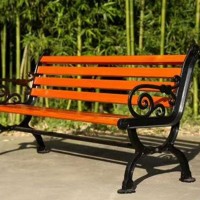 定制公園椅 休閑座椅 鑄鋁花腳靠背椅 廠家直銷