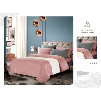 6060全棉貢緞四件套 粉紅