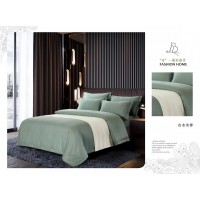 6060全棉貢緞四件套 淺綠