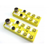 M12分體式8口 單通道分線盒帶M23插座12針