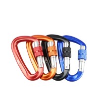 航空鋁登山扣D型登山扣戶外攀巖保險鉤12KN